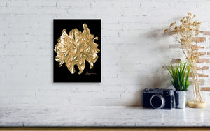 Gold Black #43 Canvas Wall Art - UV-Proof Ink, Hand-Stretched, Matte Finish